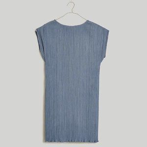 Madewell NWT Plissé Mini Tee Dress, Teapot Blue, Size 2